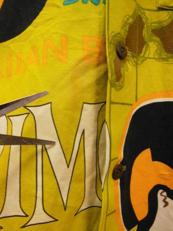 画像9: 60S70S 米国ハワイ製 ビンテージ HAWAIIAN HOLIDAY PRIMO ビールポップアートプリント アロハシャツ/Sサイズ