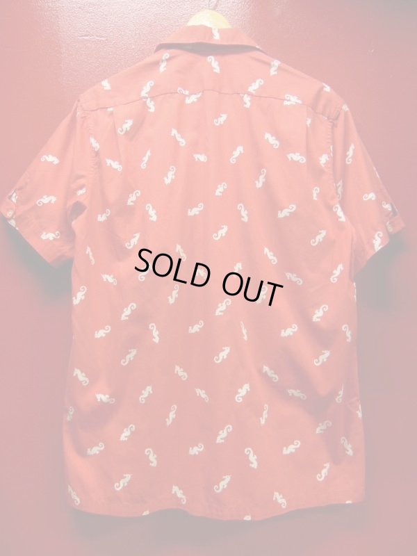 画像5: 1950'S McGREGOR SEAHORSE PRINTED COTTON CABANA SHIRT SZ/M