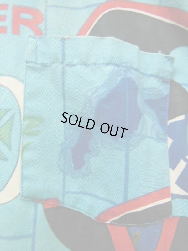 画像7: 60S70S 米国ハワイ製 ビンテージ HAWAIIAN HOLIDAY PRIMO ビールポップアートプリント アロハシャツ/Lサイズ