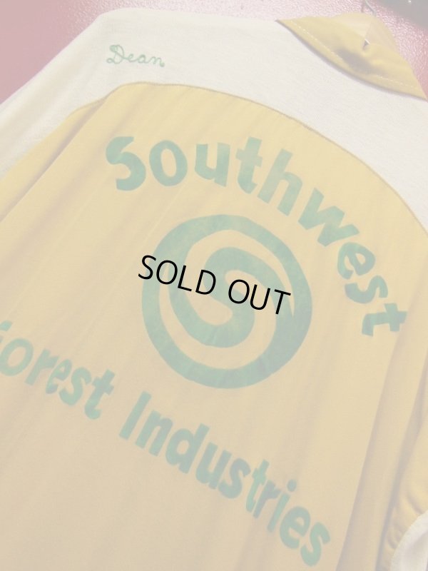 画像10: 1960'S NAT NAST EMBROIDERED TWO TONE RAYON BOWLING SHIRT SZ/M 