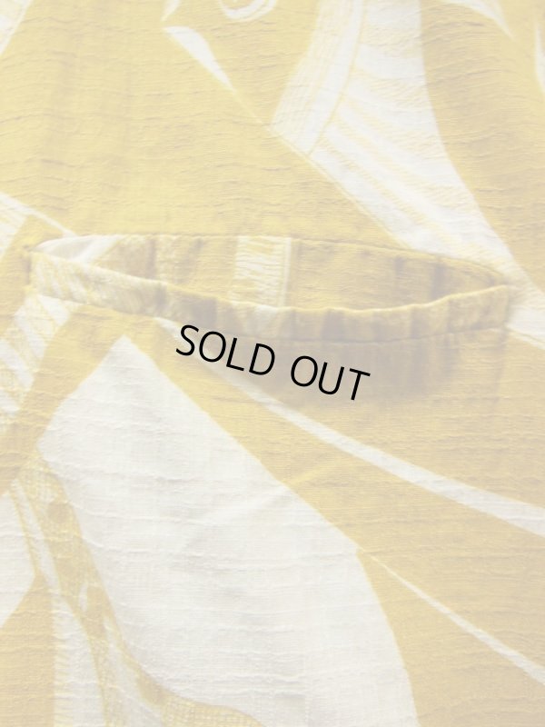 画像6: 50S 米国ハワイ製 ビンテージ MADE IN HAWAII タグカスリ コットン生地 ハワイアン アロハシャツ/M US古着 