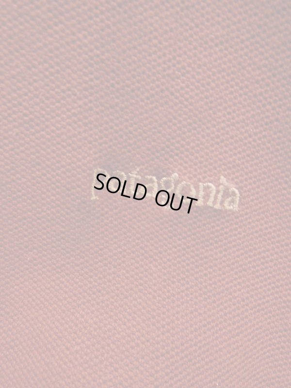 画像5: 90S オールドビンテージPATAGONIA パタゴニア半袖ポロシャツ/バーガンディー/L