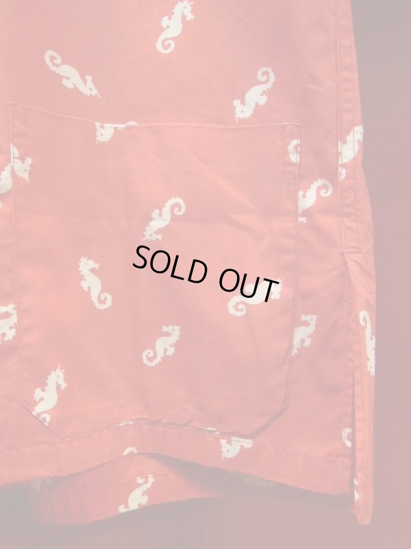 画像6: 1950'S McGREGOR SEAHORSE PRINTED COTTON CABANA SHIRT SZ/M