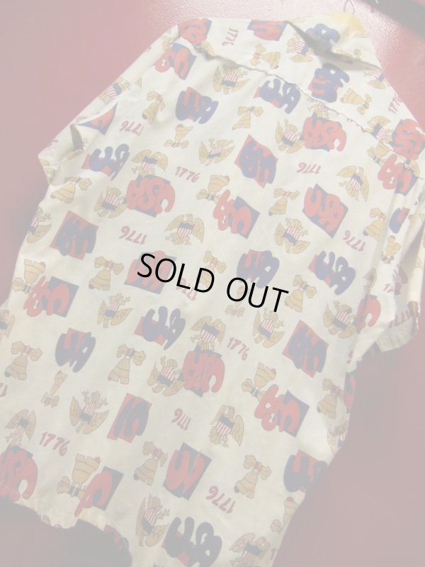 画像9: 70S 米国製 ビンテージ K-MART 1776アメリカ建国記念プリントシャツ/XLサイズ US古着