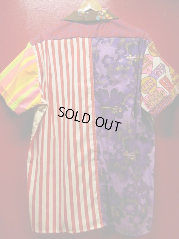 画像5: 60S 米国製 ビンテージ ポップアート クレイジーパターン ハワイアン アロハシャツ/Lサイズ US古着