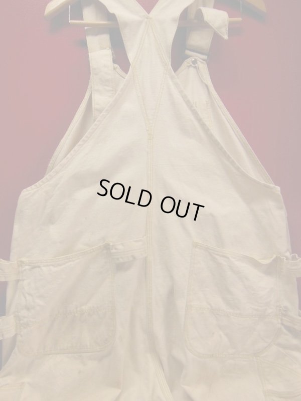 画像17: 1940'S USED SUPER PAY DAY UNBREACHED CANVAS OVERALLS Ｗ/TOOL APRON 44X30