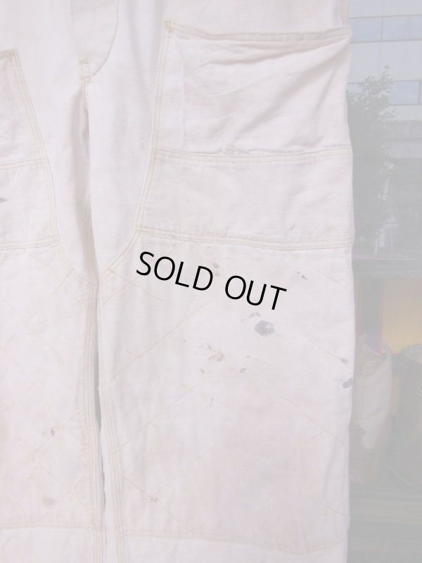 画像7: 1940'S USED SUPER PAY DAY UNBREACHED CANVAS OVERALLS Ｗ/TOOL APRON 44X30