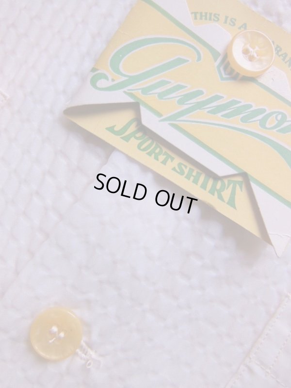 画像3: 1950'S DEADSTOCK GUYMONT WAFFLE WEAVE NYLON SPORT SHIRT SZ/M