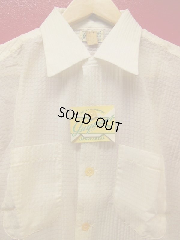 画像6: 1950'S DEADSTOCK GUYMONT WAFFLE WEAVE NYLON SPORT SHIRT SZ/M