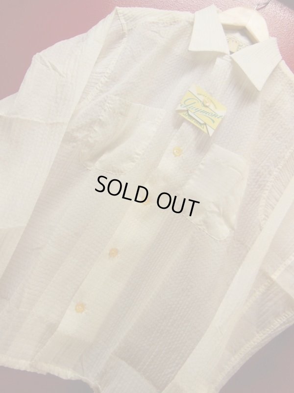 画像9: 1950'S DEADSTOCK GUYMONT WAFFLE WEAVE NYLON SPORT SHIRT SZ/M