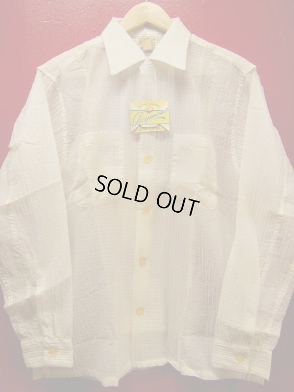 画像5: 1950'S DEADSTOCK GUYMONT WAFFLE WEAVE NYLON SPORT SHIRT SZ/M
