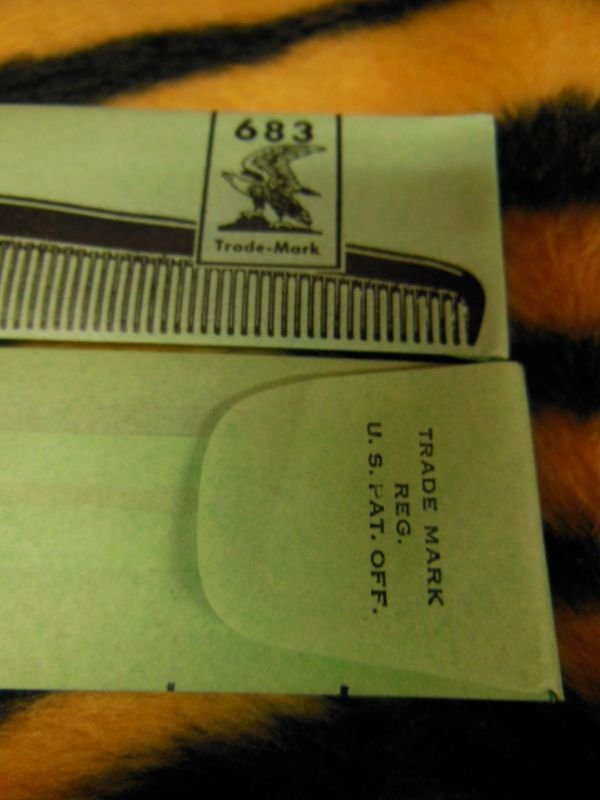 画像6: 1950'S DEADSTOCK EAGLE HARD RUBBER 7-1/2 INCH COMB 683