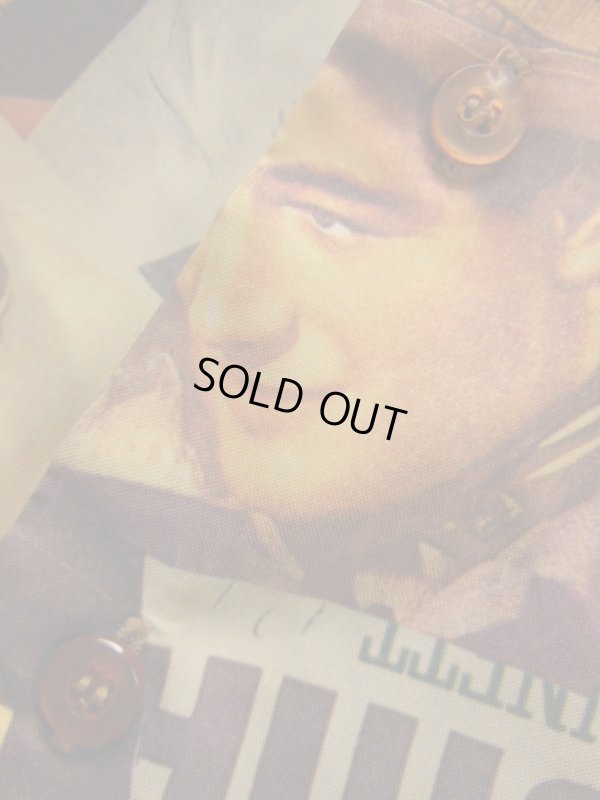 画像4: 70S ビンテージ HOLLYWOOD ハリウッドスターズ ピクチャープリント ポリシャツ/Mサイズ