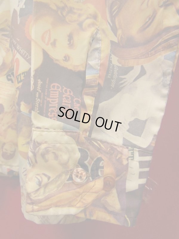 画像6: 70S ビンテージ HOLLYWOOD ハリウッドスターズ ピクチャープリント ポリシャツ/Mサイズ