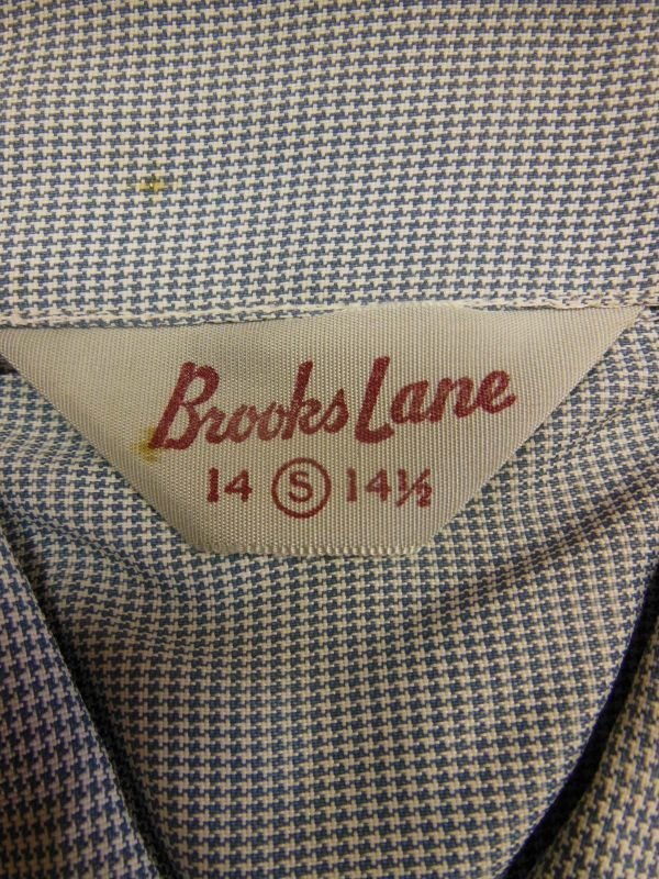 画像4: 1950'S DEADSTOCK BROOKS LANE HOUNDSTOOTH ACETATE SHIRT SZ/MEDIUM