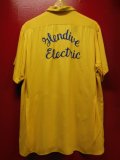 1950'S HENDIVE ELECTRIC EMBROIDERED RAYON BOWLING SHIRT SZ/L 