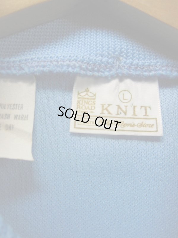 画像4: 60S70S SEARS KINGS ROAD バンロンニット 半袖 シャツジャケット/Lサイズ