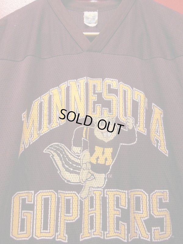 画像3: 80S US古着 ビンテージ ミネソタ大 GOPHERS ナイロン ジャージ フットボールシャツ Lサイズ