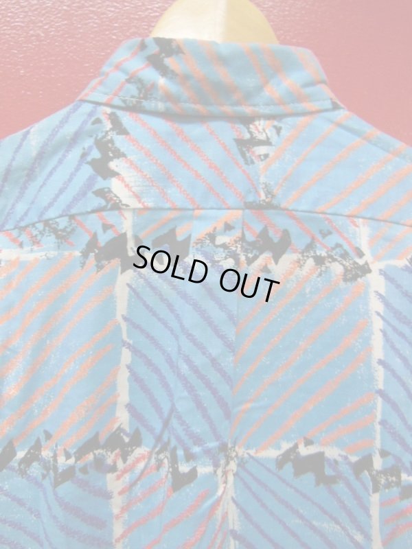 画像4: 80S デッドストック ビンテージ GORDON&SMITH プリント BD シャツ(1)/Mサイズ/オールドスケート サーフ 