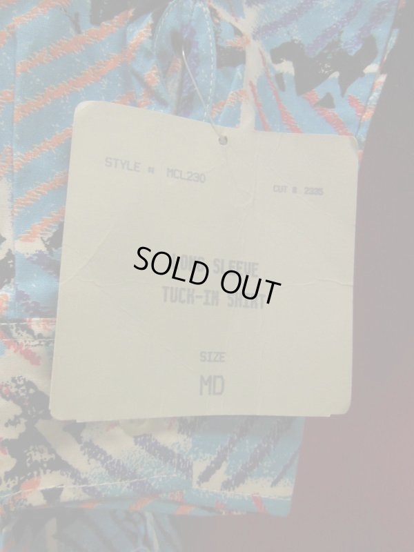 画像10: 80S デッドストック ビンテージ GORDON&SMITH プリント BD シャツ(1)/Mサイズ/オールドスケート サーフ 