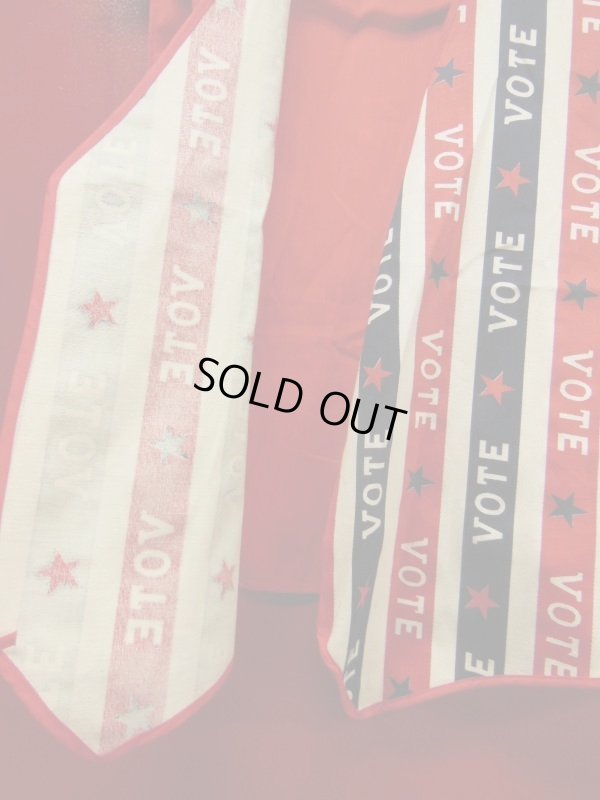 画像4: 1970'S VOTE RED, WHITE AND BLUE STRIPE POP ART PRINT VEST 