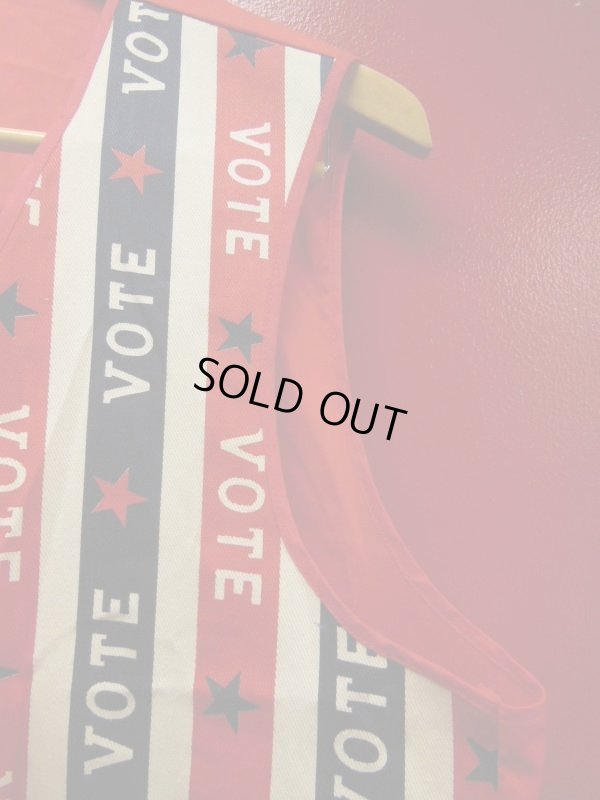 画像5: 1970'S VOTE RED, WHITE AND BLUE STRIPE POP ART PRINT VEST 