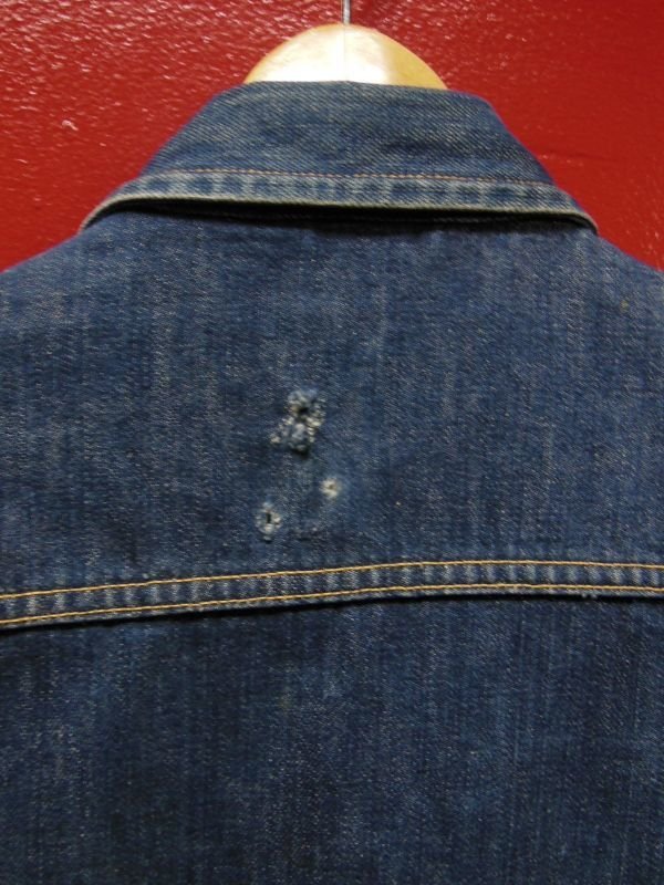 画像5: 1950'S TUFNUT BUCKLE BACK DENIM JACKET/SZ34-36/濃紺 ビンテージ バックルバック インディゴデニム