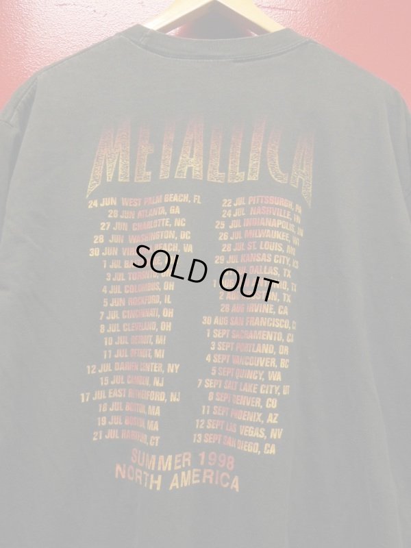 画像4: 90S US古着 ビンテージ 1998 METALLICA メタリカ バンド 北米ツアー Tシャツ/L