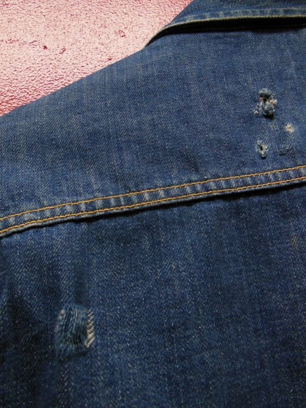画像13: 1950'S TUFNUT BUCKLE BACK DENIM JACKET/SZ34-36/濃紺 ビンテージ バックルバック インディゴデニム