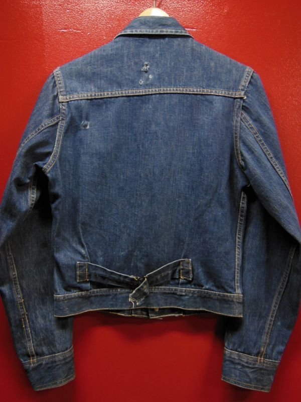 画像4: 1950'S TUFNUT BUCKLE BACK DENIM JACKET/SZ34-36/濃紺 ビンテージ バックルバック インディゴデニム