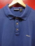 画像2: 90S オールド ビンテージ PATAGONIA パタゴニア半袖ポロシャツ/濃いブルー/メンズL (2)