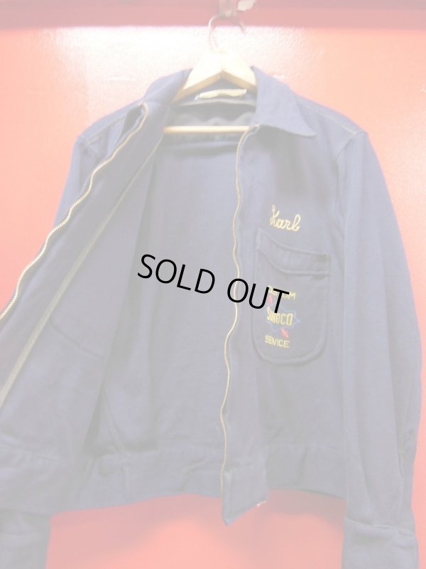 画像9: 1950'S SUNOCO SERVIS EBROIDERED WHIPCORD WORK JACKET/38 