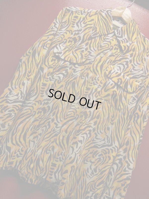 画像9: The GROOVIN HIGH A176 Vintage Style Box Shirt Long Sleeves Leopard/Yellow/M