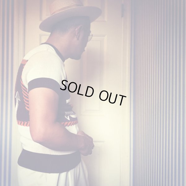 画像4: The GROOVIN HIGH A199 Vintage Style Short Summer Knit "Anchor" Green/Brown