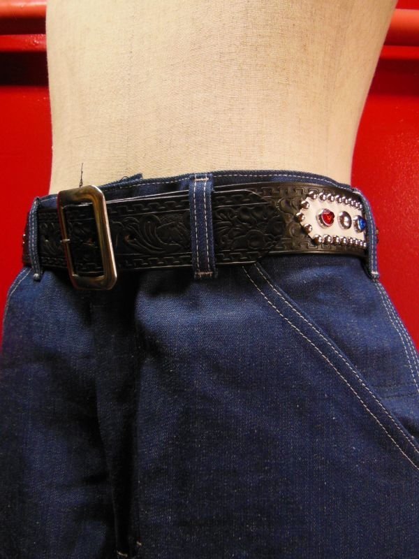 画像6: RAWHIDE STUDDED & JEWELED BELT LOT-146/ 1-3/4"[44MM] 