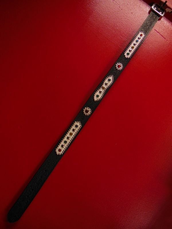 画像3: RAWHIDE STUDDED & JEWELED BELT LOT-146/ 1-3/4"[44MM] 