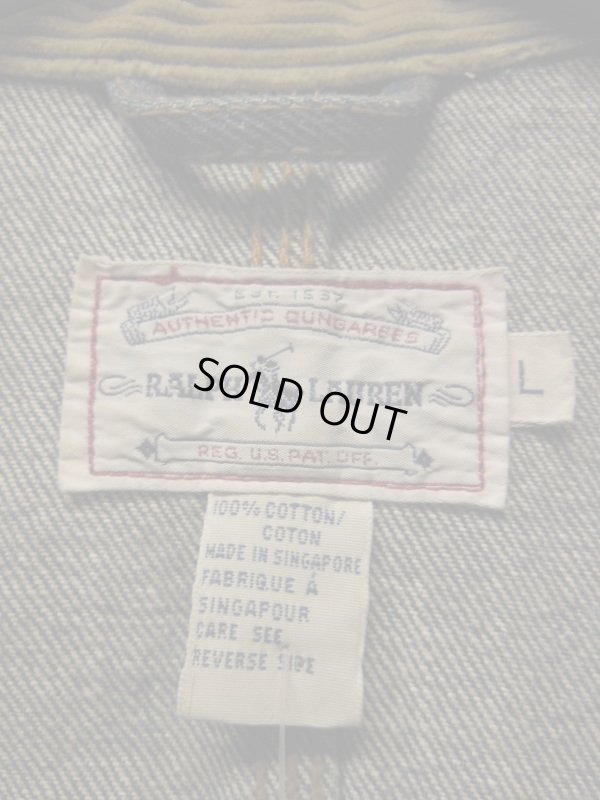 画像3: 80S US古着 ビンテージ ラルフローレン AUTHENTIC DUNGAREES デニムワークジャケット/L