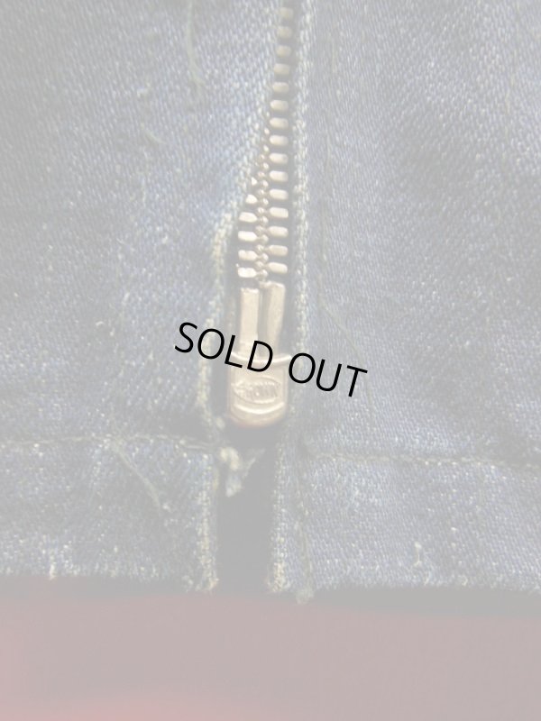 画像4: 1940'S UNKNOWN SPORTS JACKET STYLE BELT BACK DENIM JACKET/SZ34
