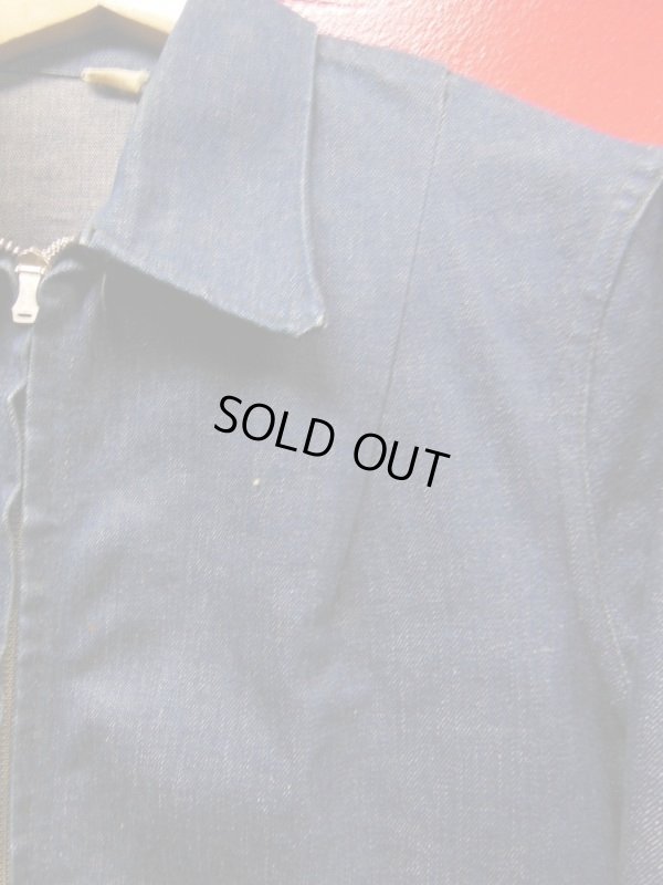 画像5: 1940'S UNKNOWN SPORTS JACKET STYLE BELT BACK DENIM JACKET/SZ34