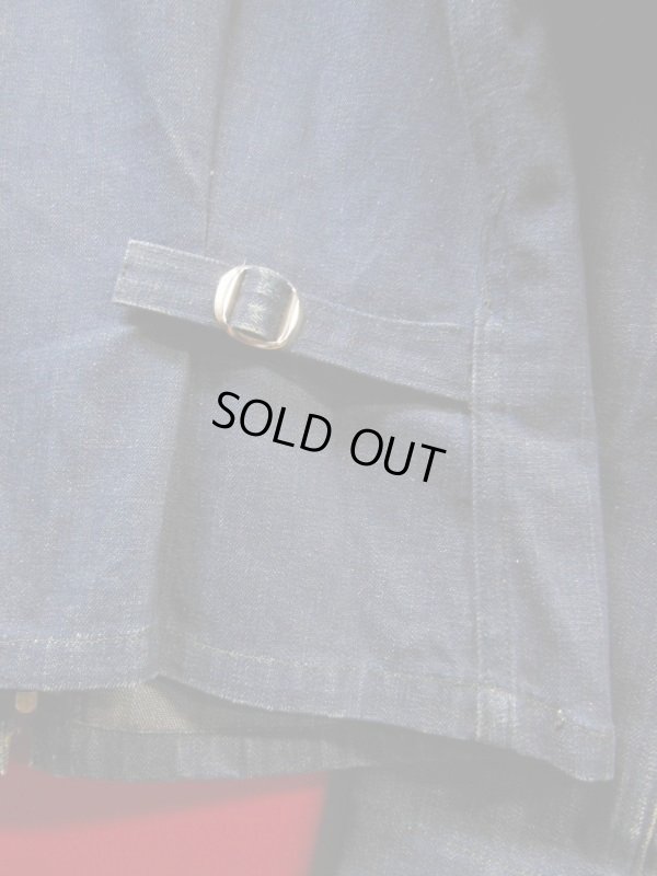 画像10: 1940'S UNKNOWN SPORTS JACKET STYLE BELT BACK DENIM JACKET/SZ34