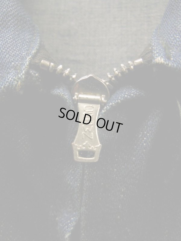 画像3: 1940'S UNKNOWN SPORTS JACKET STYLE BELT BACK DENIM JACKET/SZ34