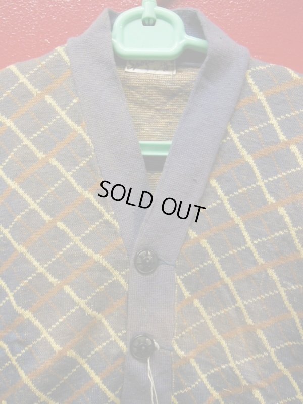 画像3: 〜1940'S DEADSTOCK SPORTSWEAR TWO TONE PANEL COTTON KNIT CARDIGAN