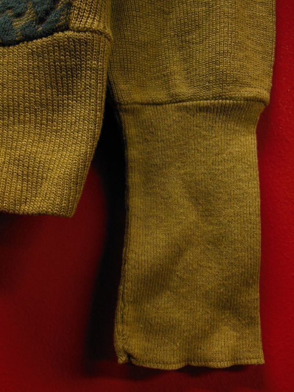 画像9: 1940'S DEADSTOCK SPORTWEAR TWO TONE PANEL COTTON KNIT CARDIGAN