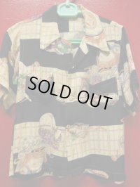 1940'S JAPANESE CRAPE RAYON BOYS HAWAIIAN SHIRT 