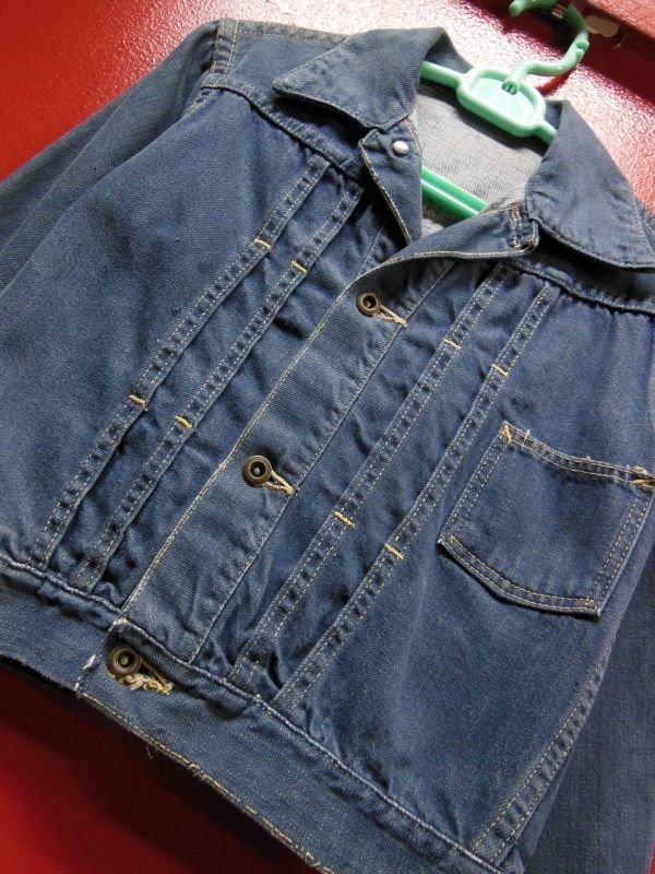 画像3: 1950'S UNKNWON ONE POCKET BOYS DENIM JACKET/ワンポケ1STタイプデニムジャケット