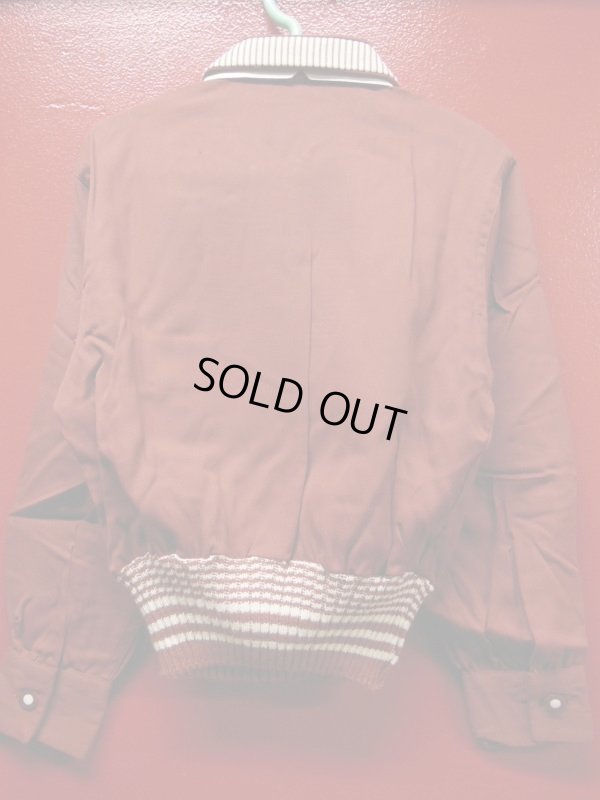 画像3: 1950'S DEADSTOCK CAMPUS BURGANDY GABERDINE PULLOVER/SIZE10 