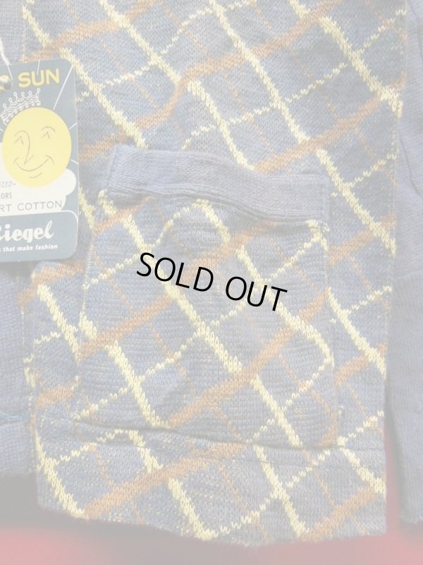 画像7: 〜1940'S DEADSTOCK SPORTSWEAR TWO TONE PANEL COTTON KNIT CARDIGAN