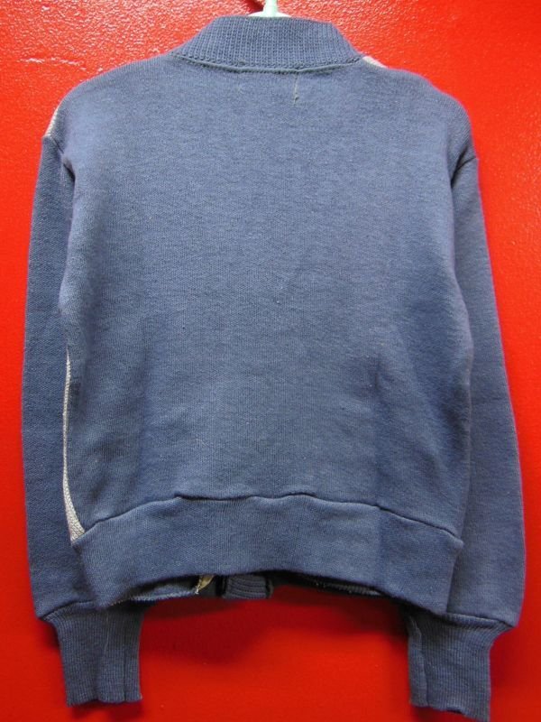 画像3: 1950'S DEADSTOCK CAMPUS COTTON KNIT CARDIGAN/SIZE30/S,BLUE