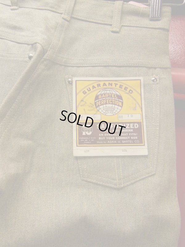 画像12: 1950'S DEADSTOCK BARTEL S&P COVERT PANTS SIZE/10 