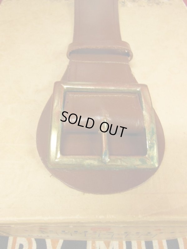 画像8: 1940'S WWII DEADSTOCK U.S.ARMY/USMC BROWN GARRISON BELT/W36(33-37)